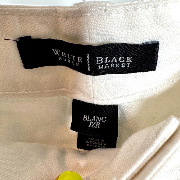 White House Black Market White Jeans w/ Slim Ankle, Sz 12R - Picture 5 of 10